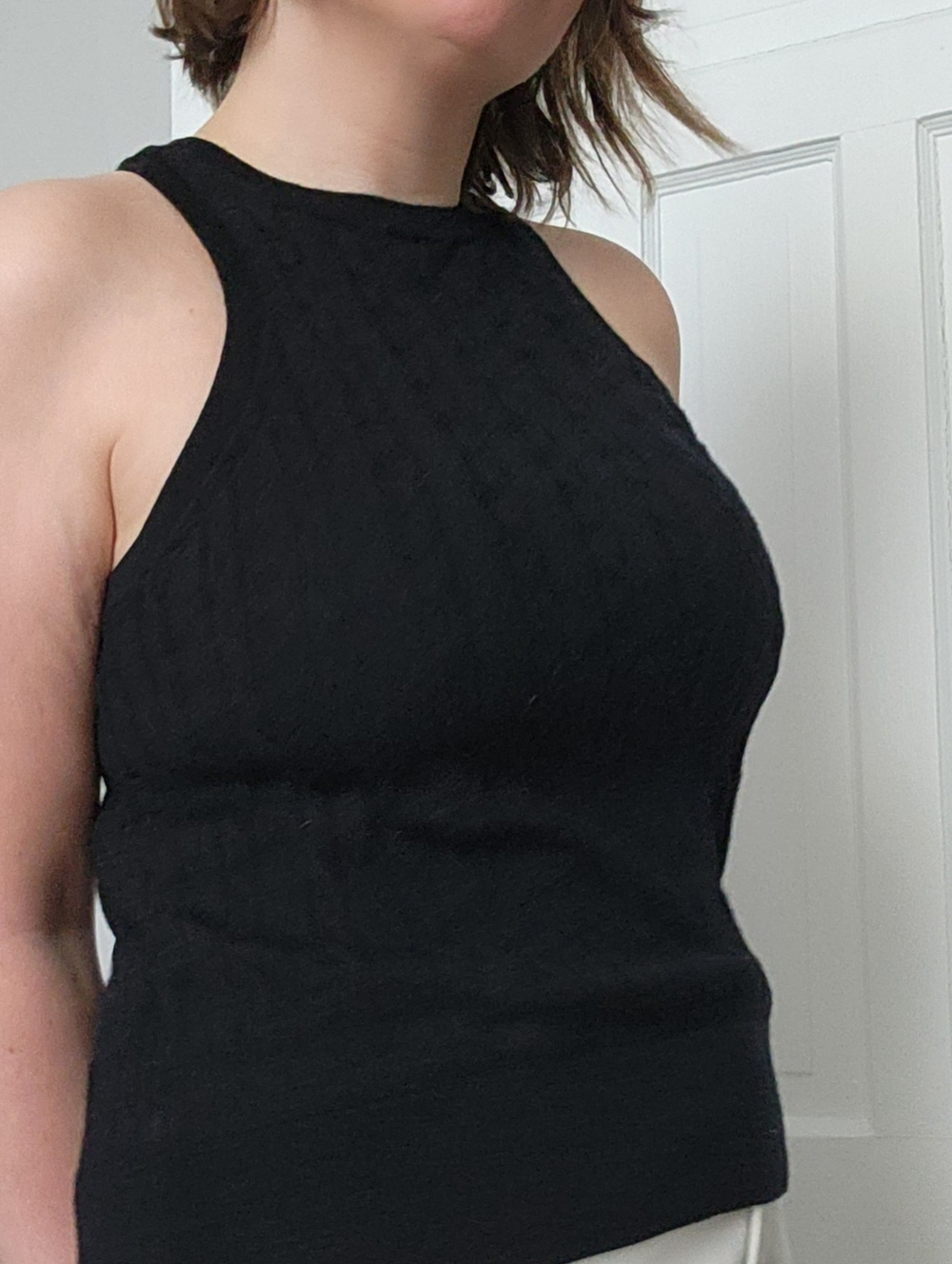 CBK-coded Merino Black Cable Knit Sweater Vest